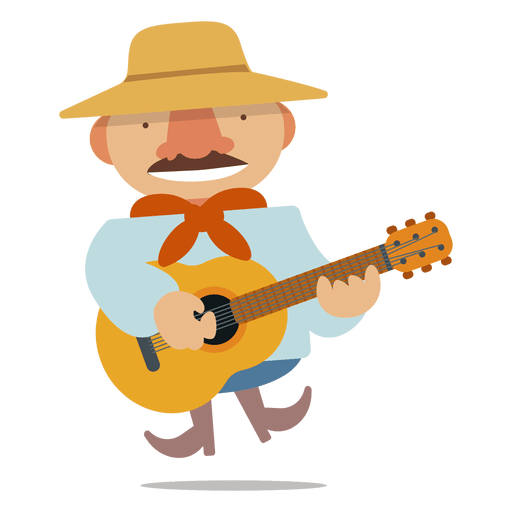 Man guitarist illustration
