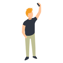 Man Taking Selfie Illustration PNG & SVG Design For T-Shirts Man Taking Selfie Illustration PNG & SVG Design For T-Shirts