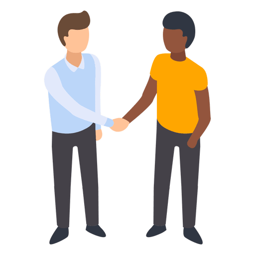Men handshaking illustration