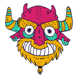 Monster face devil illustration Monster face devil illustration