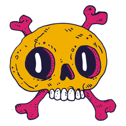 Ilustração de crânio de cara de monstro Desenho PNG