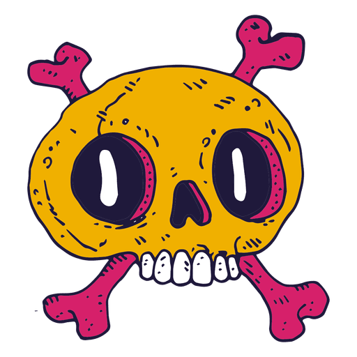 Monster face skull illustration