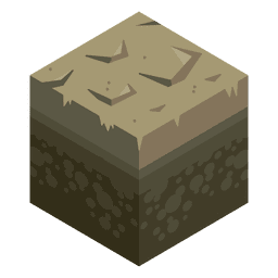 Paisaje isométrico de barro Diseño PNG