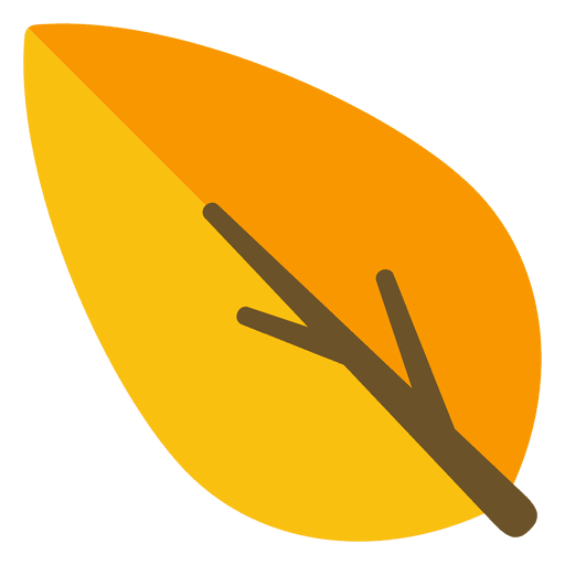 Ilustração de folha laranja Desenho PNG