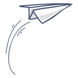 Ilustración de avión de papel Diseño PNG