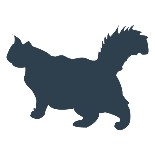 Persian cat silhouette PNG Design