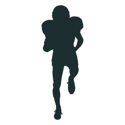 Silueta de jugador de fútbol americano corriendo Diseño PNG