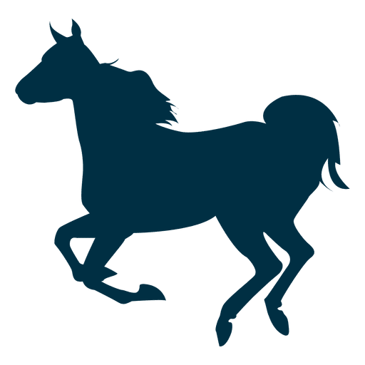 Silueta de caballo corriendo Diseño PNG