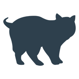 Scottish fold cat silhouette PNG Design