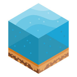 Paisagem isométrica do mar Desenho PNG