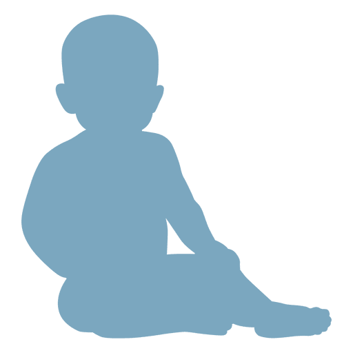 Sitzende Baby-Silhouette PNG-Design