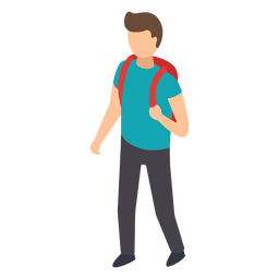 Ilustración de mochila de estudiante Diseño PNG