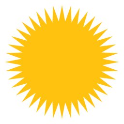 Icono de rayos afilados llenos de sol Transparent PNG