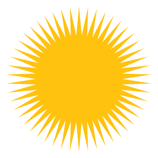 Icono de grandes rayos afilados de sol