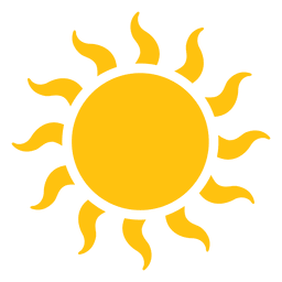 Ícone de grandes feixes ondulados do sol Transparent PNG