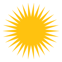 Ícone de feixes agudos médios de sol Ícone de feixes agudos médios de sol