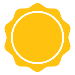Sun round beams icon Transparent PNG
