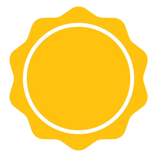 Sonnenrundstrahlsymbol PNG-Design