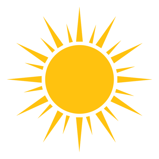 Sun rayos agudos icono grande y pequeño - Descargar PNG/SVG transparente