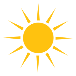 Grande ícone de raios nítidos de sol Transparent PNG