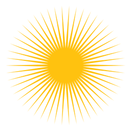 Sonne kleine scharfe Strahlen Symbol PNG-Design