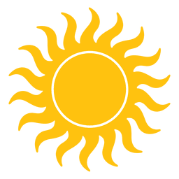 Sonne kleine Wellenbalken Symbol PNG-Design Transparent PNG