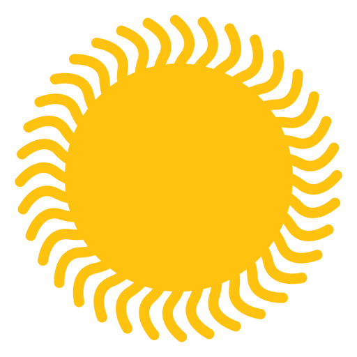 Ícone de raios ondulados do sol Desenho PNG