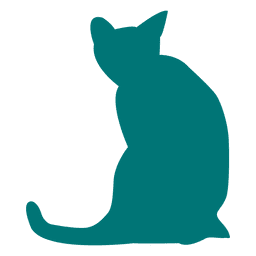 Silueta de gato tabby Diseño PNG