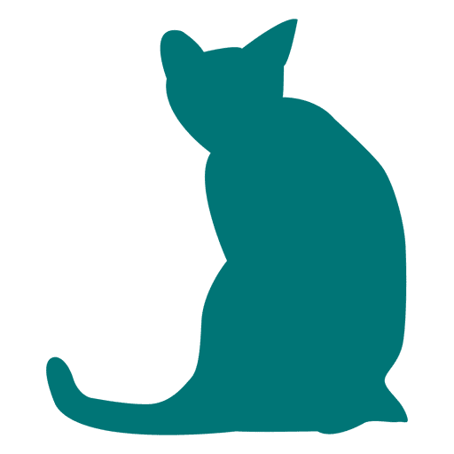 Tabby cat silhouette PNG Design