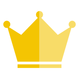 Three point crown thick icon PNG Design