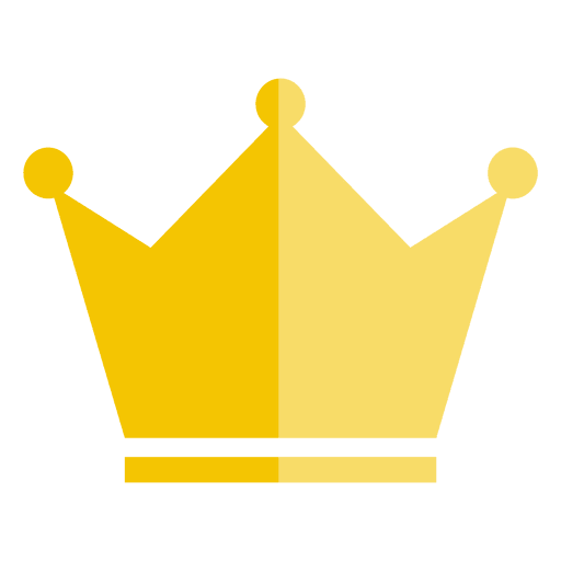 Three point crown thick icon PNG Design