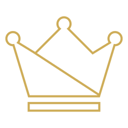 Dreipunktkrone dicker Strich PNG-Design