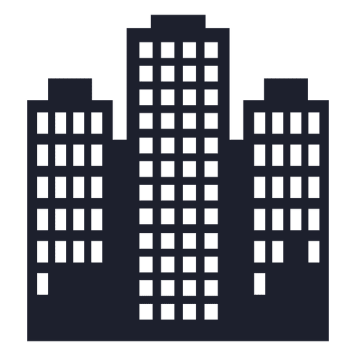 Towers building silhouette PNG Design