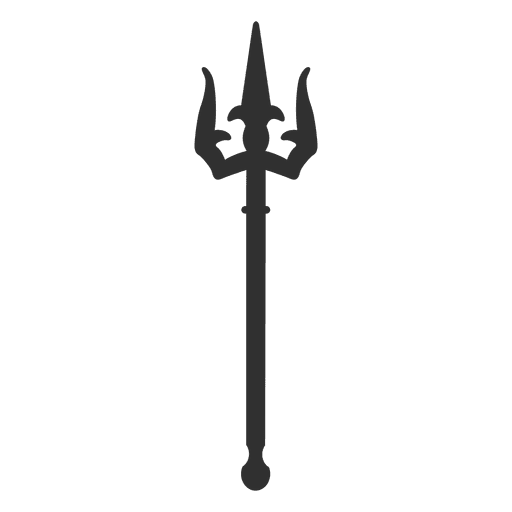 Trident pike silhouette PNG Design