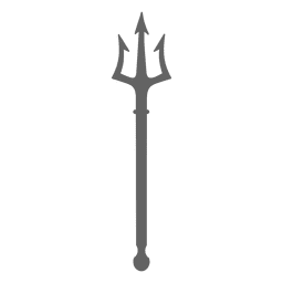 Dreizack scharfe schmale Silhouette PNG-Design