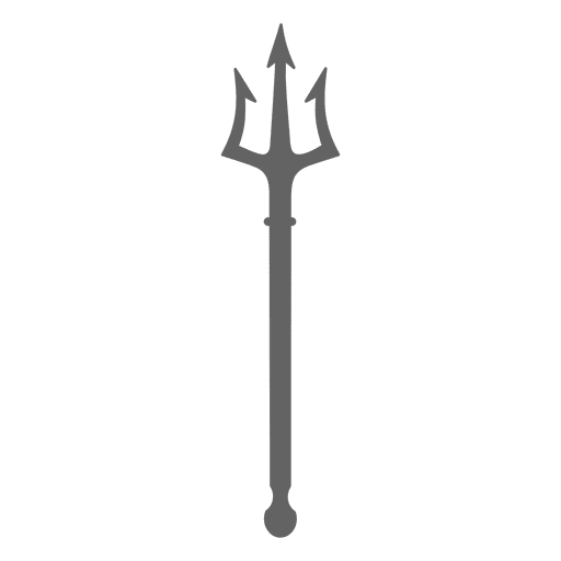 Trident sharp narrow silhouette PNG Design