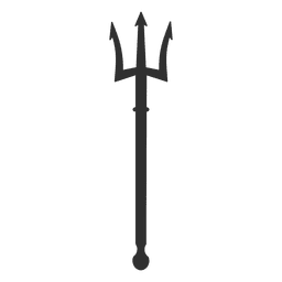 Trident sharp wide silhouette PNG Design
