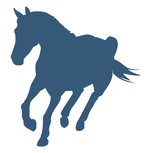 Virando a silhueta do cavalo Desenho PNG