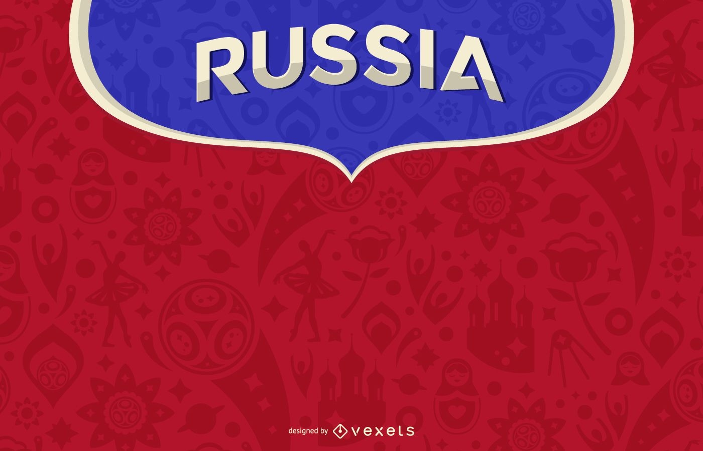 Russland 2018 Hintergrunddesign