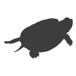 Tortuga acostada silueta Diseño PNG