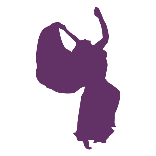 Veil belly dancer silhouette