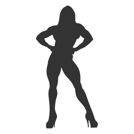 Download Silueta de mujer culturista - Descargar PNG/SVG transparente