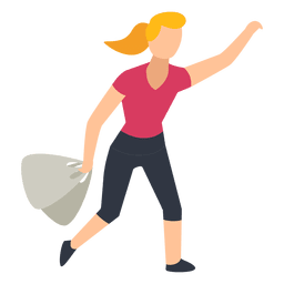 Woman shopping bags illustration PNG Design