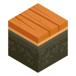 Puente de madera paisaje isométrico. Diseño PNG