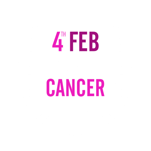 World cancer day text PNG Design