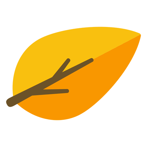 Yellow leaf illustration PNG Design