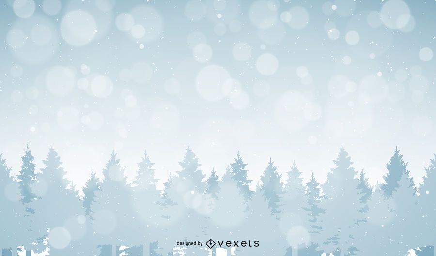 Ilustración de paisaje de bosque con nieve Ilustración de paisaje de bosque con nieve