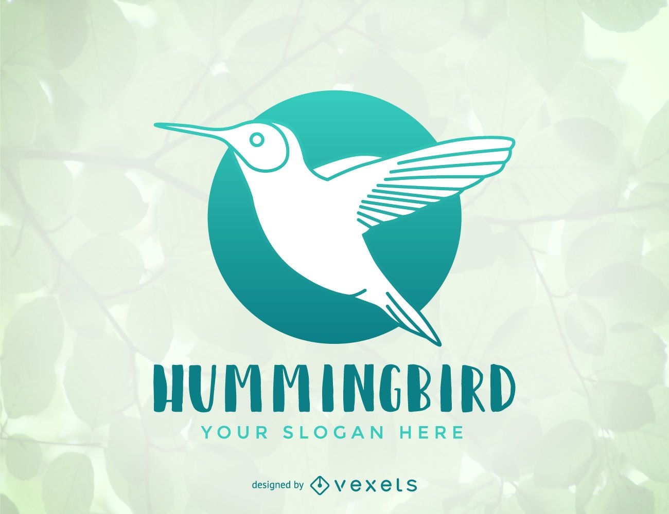 Design do modelo do logotipo do Hummingbird