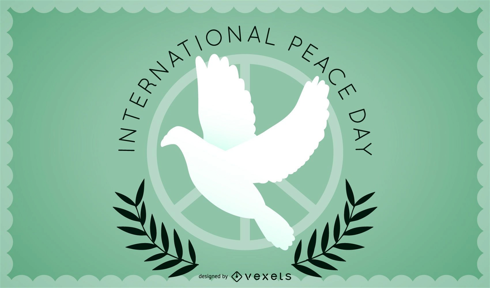 Design minimalista do Dia da Paz