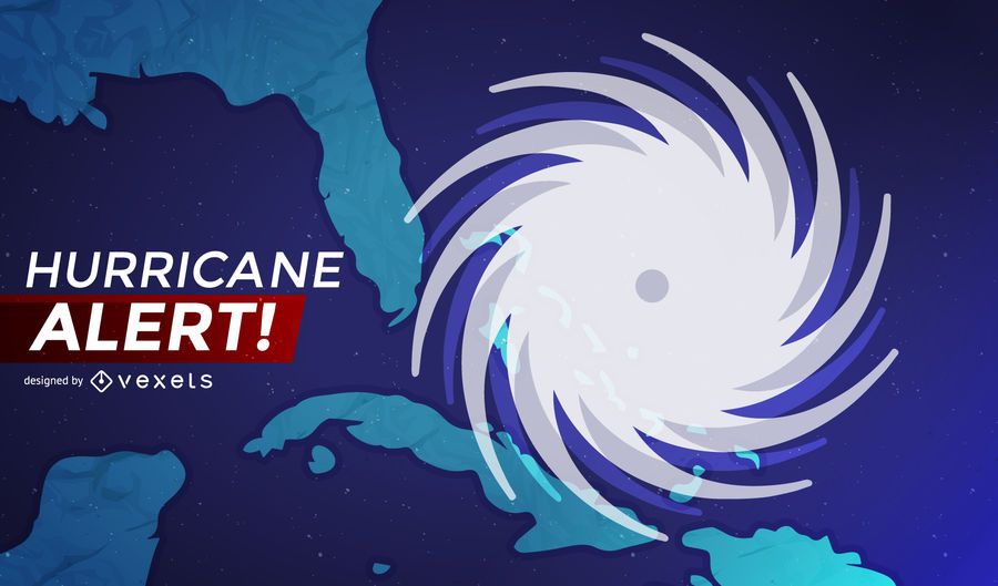 Bandeira de alerta do furacão Irma Bandeira de alerta do furacão Irma